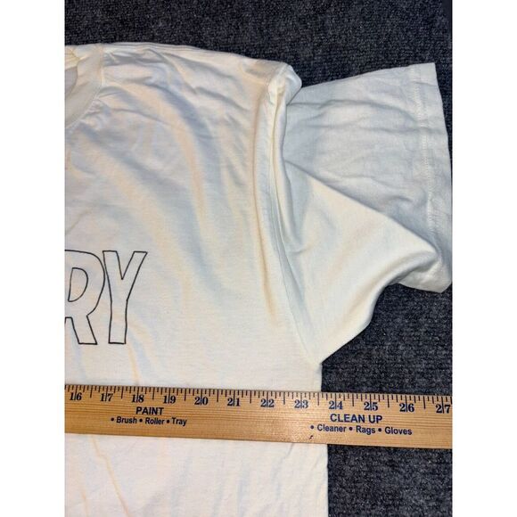 Hanes Beefy Tee Shirt Mens XL White History Short Sleeve Crew Neck Regular Fit - Picture 6 of 6